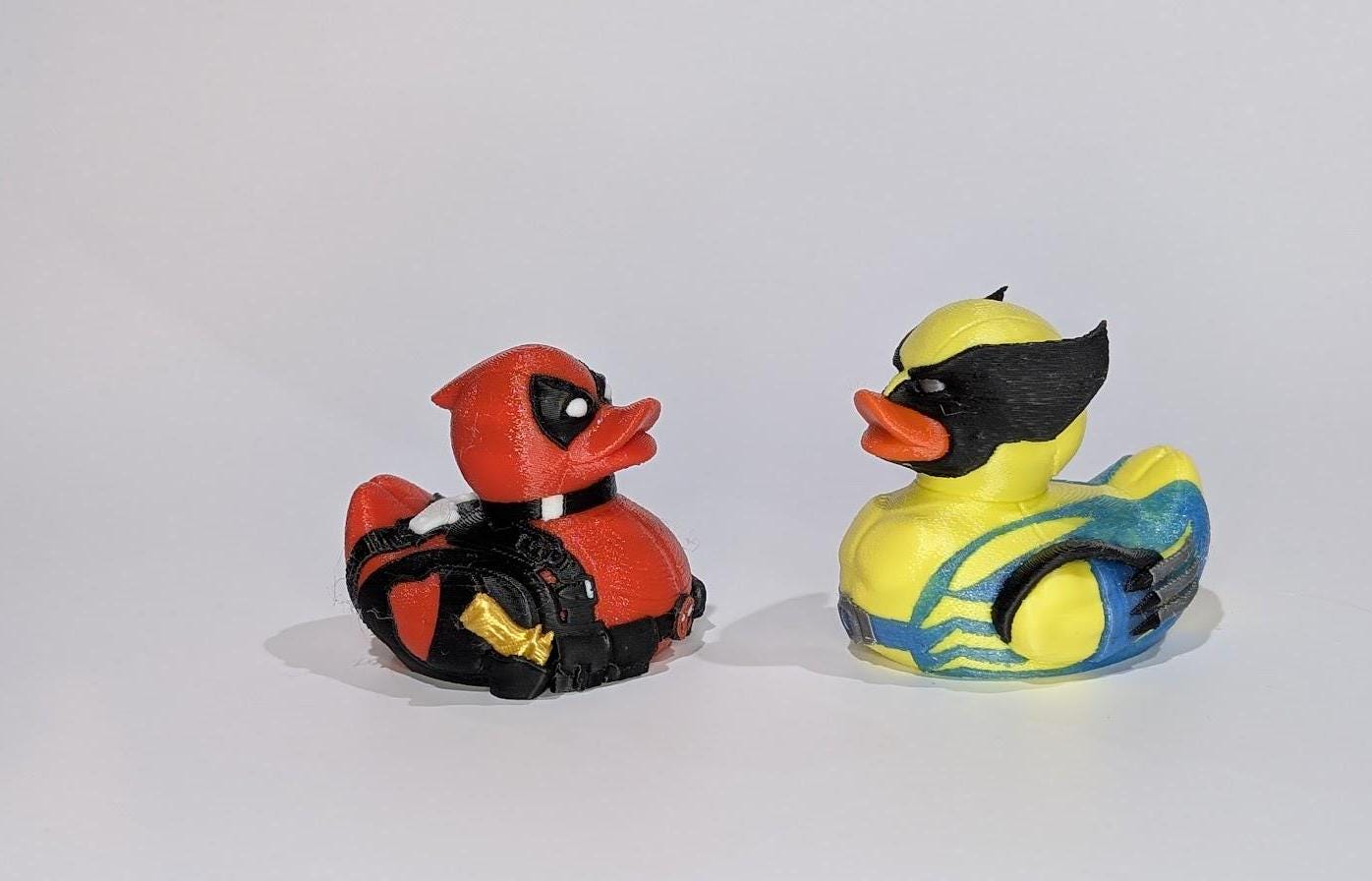Deadpool & Wolverine 3D Printed Ducks – A Heroic Twist on "Rubber" Duckies!