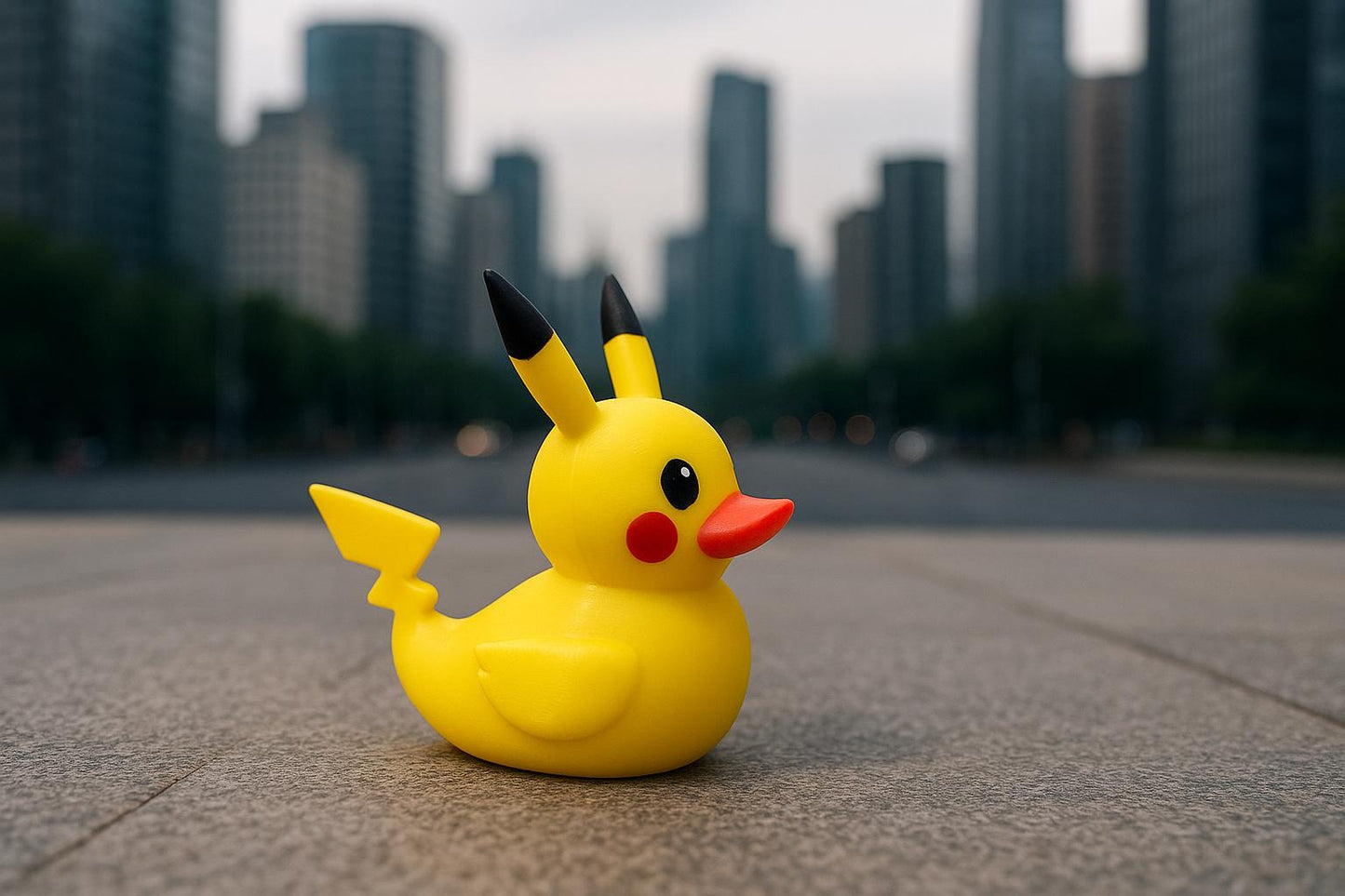 Pikachu-Inspired Rubber Ducky | 3D Printed Cute Duck Toy | Geeky Desk Decor or Gift