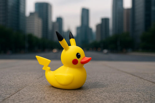 Pikachu-Inspired Rubber Ducky | 3D Printed Cute Duck Toy | Geeky Desk Decor or Gift