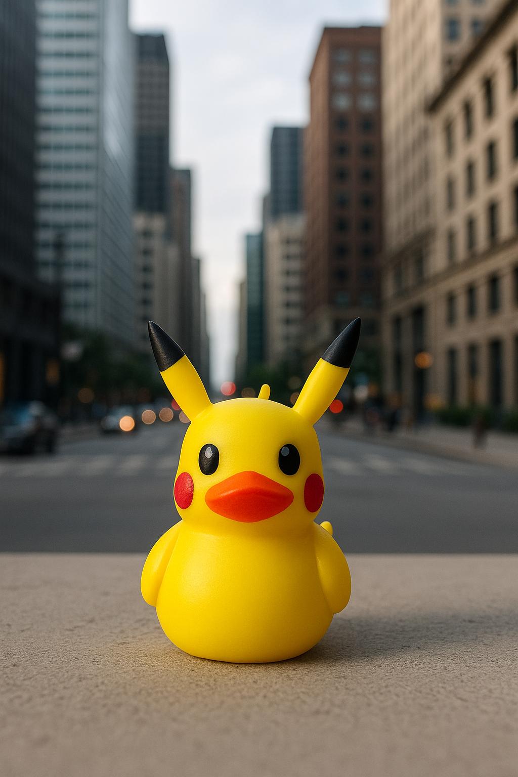 Pikachu-Inspired Rubber Ducky | 3D Printed Cute Duck Toy | Geeky Desk Decor or Gift